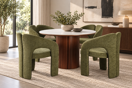 ELENA Dining Table + (4) JADE Dining Chair
