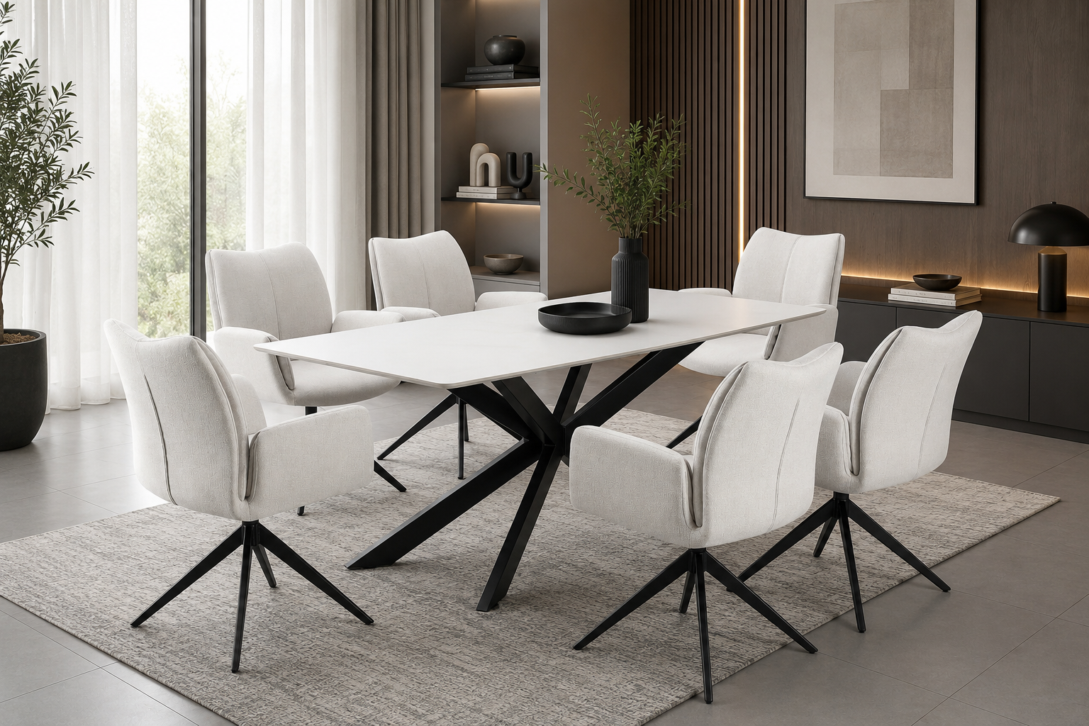 VICTORIA Dining Table + AMY Dining Chair