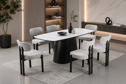 VALERIA Dining Table + OLIVIA Dining Chair