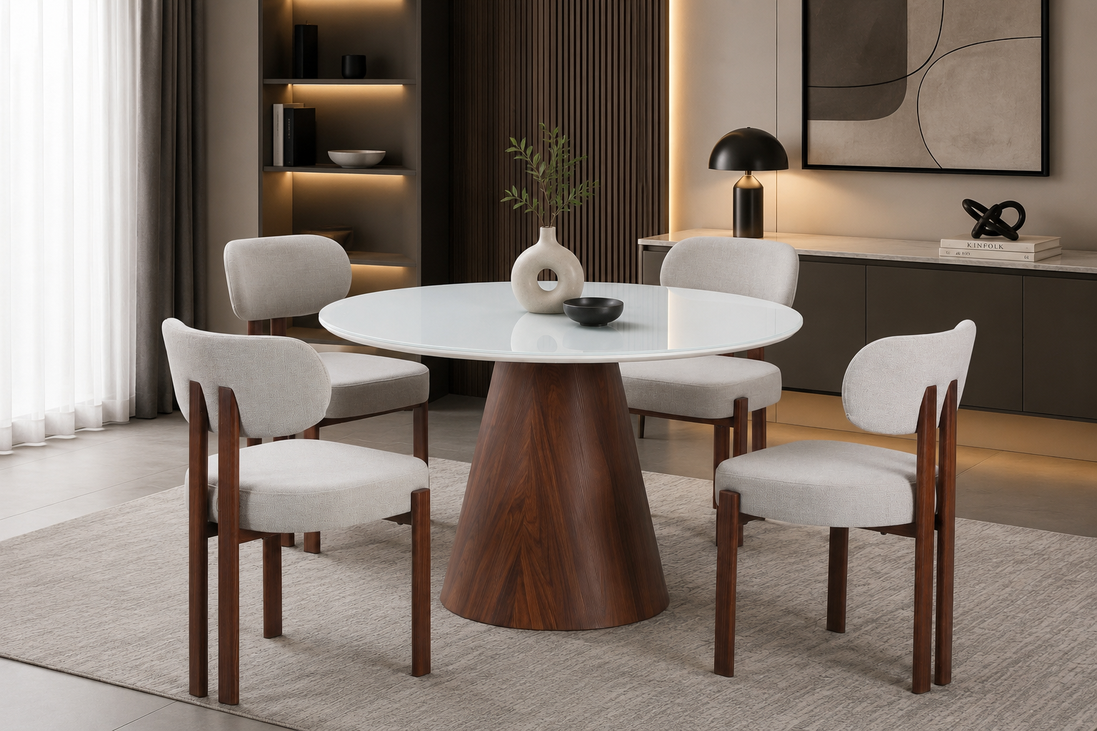 ISABELLA Dining Table + (4) OLIVIA Dining Chair