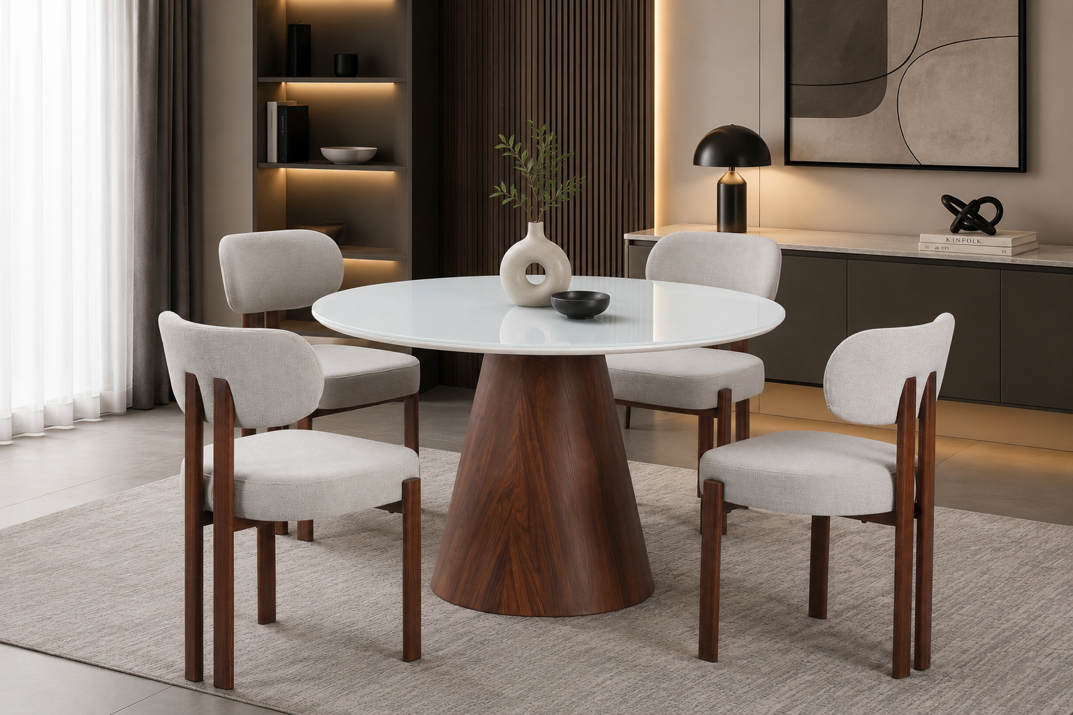 ISABELLA Dining Table + (4) OLIVIA Dining Chair