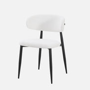 DIANA Dining Chair in White Fabric
