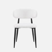 DIANA Dining Chair in White Fabric