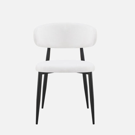 DIANA Dining Chair in White Fabric