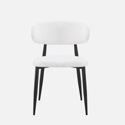 DIANA Dining Chair in White Fabric