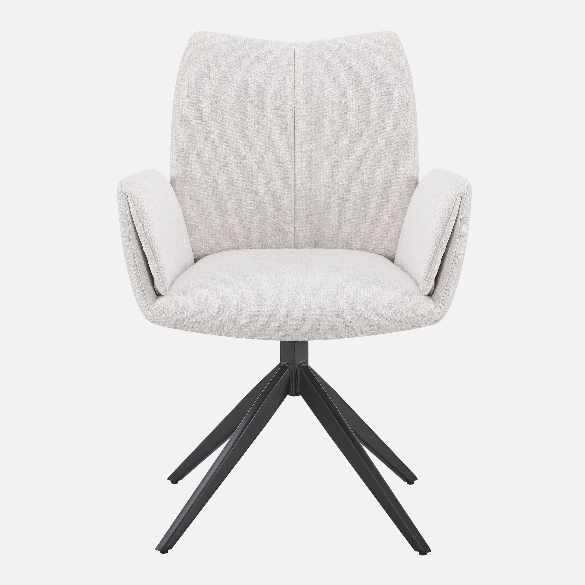 AMY Swivel Dining Chair in Grey Fabric
