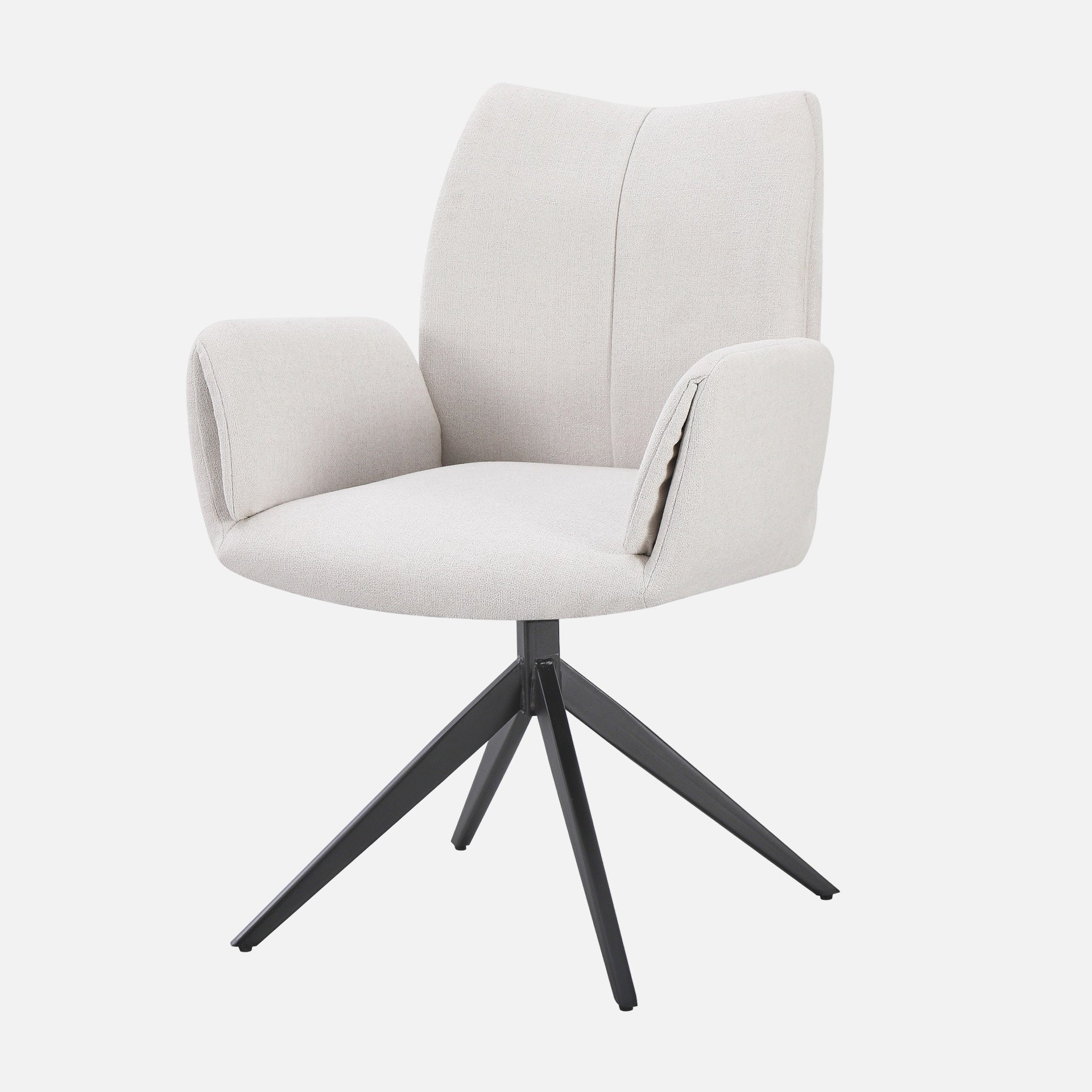 AMY Swivel Dining Chair in Grey Fabric