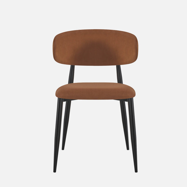 DIANA Dining Chair in Camel Velvet Fabric