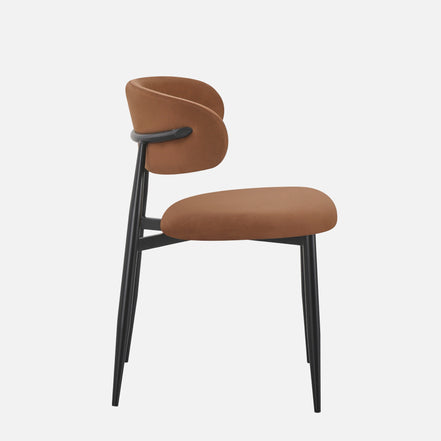 DIANA Dining Chair in Camel Velvet Fabric