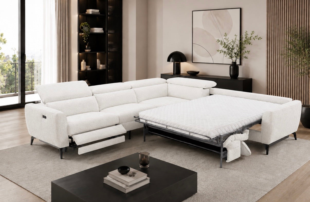 ALEX Sectional w/ Sleeper & Power Recliner